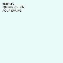 #EBF9F7 - Aqua Spring Color Image